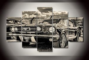 2017 Limited Unframe Piece Modular Home Decor Picture For Ford Mustang Paintings On Canvas Wall Art Decorations Artwork