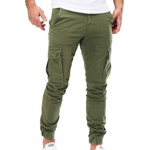 Men's Pants Mens Autumn Winter Casual Loose Trouser Cargo Slim Fit Fashion Combat Zipper Bottom Army Male
