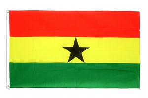 3 x 5 Fuß 90 x 150 cm Gha gh Flagge der Republik Ghana zum Großhandelspreis, 100 % Polyester