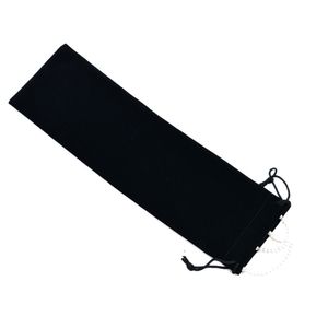 Portable Tableware Storage Bag Black Velvet Drawstring Travel Carrying Pouch For Straw Cutlery Spoon Wholesale ZC0022