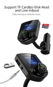 BT52 Car Kit Беспроводная связь Bluetooth FM-передатчик MP3-плеер USB зарядное устройство 3.1A