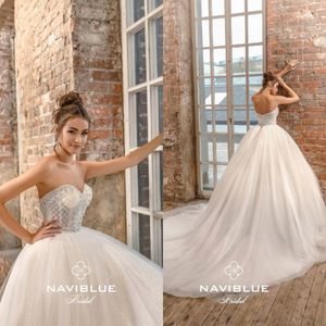 2020 Boho Ballroom Wedding Dresses Sweetheart Sequins Beaded Sleeveless Bridal Gowns Backless Ruffle Sweep Train Custom Made Robes De Mariée