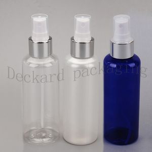 Wholesale spray nozzle plastic for sale - Group buy ml round cosmetic plastic silver spray bottle cc aluminum spray nozzle fine mist pump bottles containers