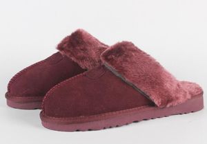 Hot Sale-G Varma Bomull Tofflor Män och Kvinnor Tofflor Korta Stövlar Kvinnors Stövlar Snow Boots Tofflor Läder Boot