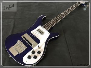electric guitar,bass guitar,see thru blue,chrome parts,rosewood fingerboard,maple neck,mahogany body,4 string,highgrade,free shipping! on Sale