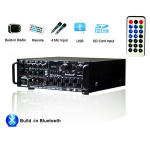 Freeshipping Bluetooth 2.0 Channel 2000W Audio Power HiFi Amplifier 220-240V AV Amp Speaker Remote Control EQ Stage Karaoke for Car Home
