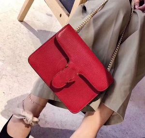 Lüks çanta, deri zincirler, tek omuz çantaları, tasarımcının yeni bayan çanta