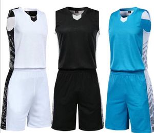 Personlighet 2019 Basketuniformer Kits Sportkläder Tracksuiter, Skräddarsydda College Training Basketball Sets med Shorts Anpassade tröjor