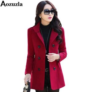 Women Blazers And Jackets 2019 Fashionable Plus Size M-3XL Double Breasted Button Blazers Wool Coat Winter Blaser Femenino Y466