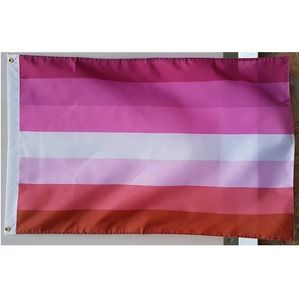 Лесбийская Флаг 90x150cm Pride 7 Stripes Лесбиянки Флаги 3x5ft Полиэстер Печатается с дешевой цене, бесплатная доставка