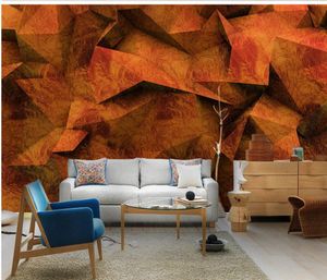 papel de parede moderno para sala criativa 3D estéreo Fundo geométrico wallpapers de ouro
