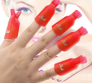10st/set nagellackborttagningsklipp blötlägg av kepsuppsättning av plastklämma Remover Wrap Nail Art Tool Manicure Tools Clip Quitaesmalt de Unas Nagellakverwijderaar Clip