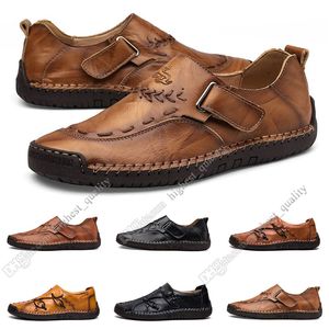 new Hand stitching men's casual shoes set foot England peas shoes leather men's shoes low large size 38-48 Eeight