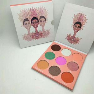 I lager Nya Douce Eyeshadow Palette 9 Färger Naturlig Matteshimmer Eye Pigmenterad Pressad Shadow Powder Makeup Partihandel Gratis Shipping