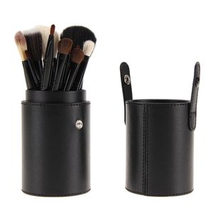 12 Cylinder makeup brush wooden handle cosmetic barrel brushes set beauty tools free ship