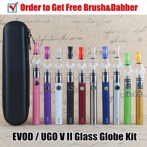 grossist Dab vape glasklot örtkit ecig evod 510 passthrough-pennor för vax vaporizer startpaket hetastsäljande