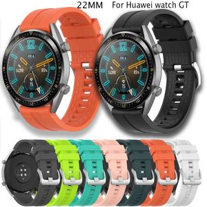 Sport Silicone 22mm Watchband för Huawei Watch GT 46mm Aktiv för ära Magic Smart Watch Replacement Wristband Tillbehör