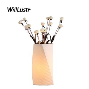 Art Deco Ceramic Table Lamp Porcelain Vase Flower Arrangement Desk Light Hotel Lounge Study Bedside Creative Nuptial Lighting