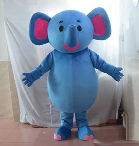 Vendita professionale costume da mascotte elefante grasso blu per adulti in vendita