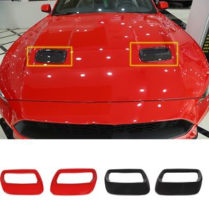 Rivestimento della copertura della modanatura della presa d'aria del cofano anteriore dell'auto in ABS per Ford Mustang 18+ Accessori esterni