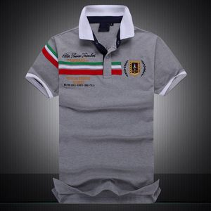 Polo skjorta män stor häst camisa solid lyx design designer manlig sommar vridning krage korta ärmar polo skjorta män toppkläder plus