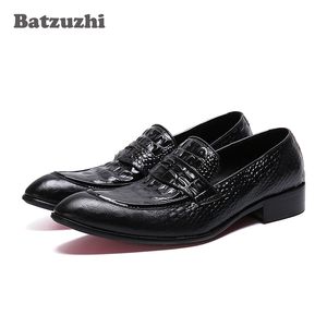 Batzuzhi handgefertigte Herrenschuhe, spitze Zehenpartie, schwarzes Leder, Business-Oxfords, Chaussure Homme, luxuriöse Herrenschuhe, 38–46