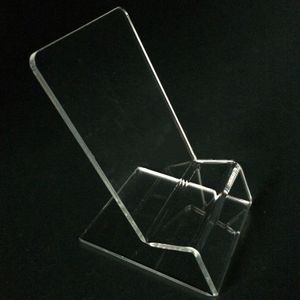 iPhone 15 14 Pro Max Phone Display Stand för Apple 13 12 8 Plus Clear Acrylic Holder Mount för Samsung Galaxy S24 S23 Ultra Transparent Universal Mobile Kickstand Stent