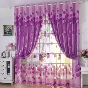 Luksusowe nowoczesne liście Designer Curtain Tulle Okno Sheer Kurtyna do salonu Sypialnia Kitchen Window Screening Panel