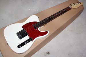 Kırmızı İnci Pickguard, Gülağacı Klavye, 22 Perde, Krom Donanım, isteğe bağlı olarak özelleştirilmiş Beyaz Elektro Gitar.