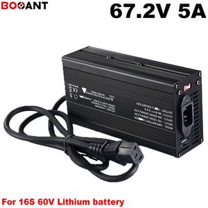 Lithium Battery 60V Charger Input 100VAC-240VAC 67.2V 5A Fast Charger for 16S 60V e-Bike electric bike Battery DHL Free Shipping