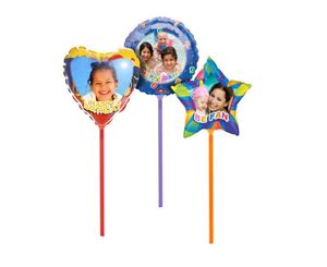 Diy Photo Balloon Size A4 paper for Print Birthday Party Supplies Kids Toys with Sticks Wedding Decorations Anniversary