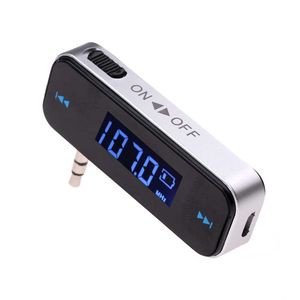 200pcs 3.5 mm Wireless Mini Car Radio Musica Audio Trasmettitore FM Vivavoce FM Modulatore Trasmettitore FM LCD Displayer