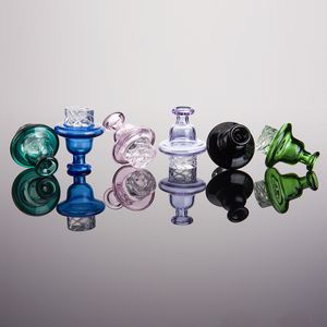 Rökning Tillbehör Cyclone Riptide Carb Cap Dome med Spinning Air Hole för 25mm Terp Pearl Quartz Banger Nail Bubbler Enai Dab Rig Blandad färg SKGA946-2