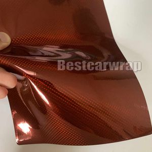 Involucro olografico vinilico Neo cromato rosso vino Per involucro auto completo con bolla d'aria Avvolgimento veicolo Ologramma grafico laser Dimensioni foglio 1,52x20 m / rotolo