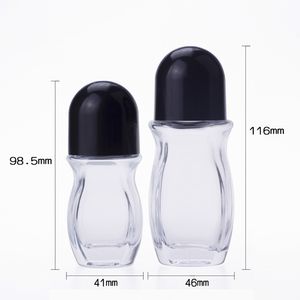 30 ml 50 ml Antitranspirant Roll-on-Flaschen für die Achselpflege mit Kunststoffrolle, dicke Glasflaschen 30 ml 50 ml