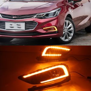 Turn Signal style Relay Car LED DRL Daytime Running Lights with fog lamp hole for Chevrolet Cruze 2016 2017 2018