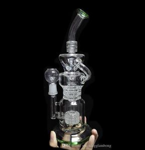 2023 facebook hot Hitman narguilés Bubbler de vidro toro bong com sotaque esfumaçado Plataformas de vapor de vidro Plataforma de petróleo Reciclador de vidro tubos de água com junta de 18,8 mm