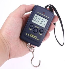 40kg x 10g Mini Digital Scale For Fishing Luggage Travel Weighting Steelyard Portable Electronic Hanging Hook Scale SN2419