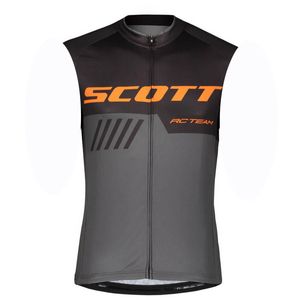 Scott 팀 사이클링 민소매 유니폼 MTB 자전거 탑스 도로 경주 조끼 야외 스포츠 유니폼 통기성 자전거 셔츠 Ropa Ciclismo S21042248
