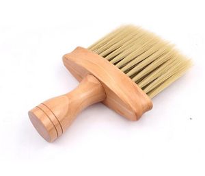 Hot Beauty Neck Face Duster Brush Salon Hår rengöring av trä svepborste hårklippt frisör hårrengörare hårborste svep kamverktyg kd1