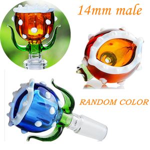 Randm Color Cannibal Flower Glass Bowls 14 mm męski staw piranha kwiaty na szklany bong dab platforma olejna palenie szklane bong akcesoria