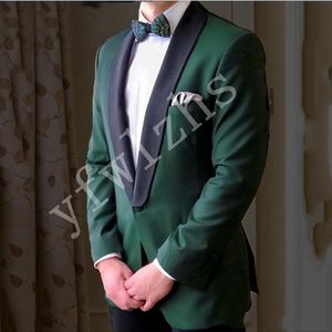 Bonito One Button Groomsmen xaile lapela noivo smoking Homens ternos de casamento / Prom / Jantar melhor homem Blazer (jaqueta + calça + gravata) K01