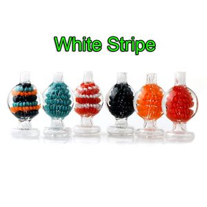 US Color Built-in Flower Color Glass Bubble Carb Stripe Cap 26mm OD per bordo smussato Quartz Banger Nails Bong in vetro