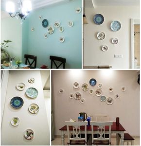 Nordic Decoration Hanging Plate Decorative Plates Ceramic Living Room Background Wall Composite Hangings