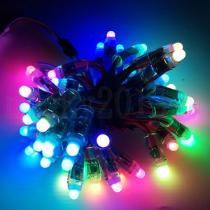 WS2811 IC Adreslenebilir RGB LED Pixel Modül String Noktası Düğüm Işığı 12mm Sihirli Rüya Renk Kovalayan IP66 Mağaza işareti için su geçirmez dijital