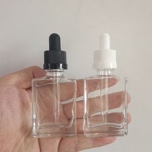 Transparente Glasserum-Tropfflaschen mit ätherischen Ölen 30 ml mit kindersicherer Kappe
