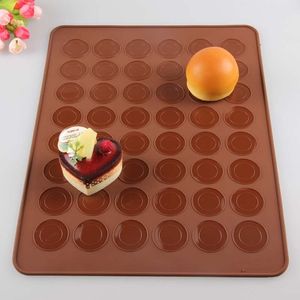 High quality Pastry Tools Large Size 48 Holes Macaron Silicone Baking Mat Cake , Christmas Bakeware, Muffin Mold/decorating Tips Tools