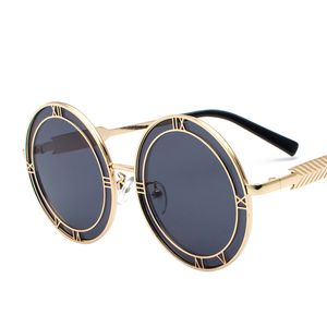 Okulary przeciwsłoneczne dla mężczyzn i kobiet Klasyczne okulary mody Unisex okrągłe okrągłe okrągły Vintage klasyczne odcienie Oculos de Sol