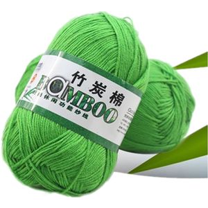 High quality soft and smooth natural bamboo cotton hand woven yarn, baby cotton crochet knitted fabric