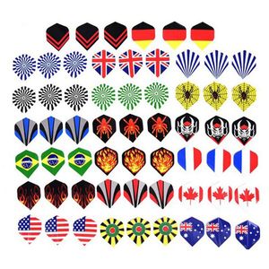 60pcs Standart Dart Uçuşlar Açık Kanat Kuyruk Çeşitli Desen Güzel Dart Uçuş Soğuk